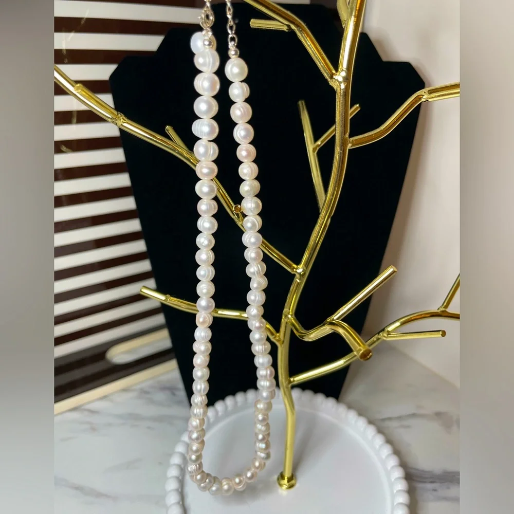 Genuine Freshwater White Pearl Necklace